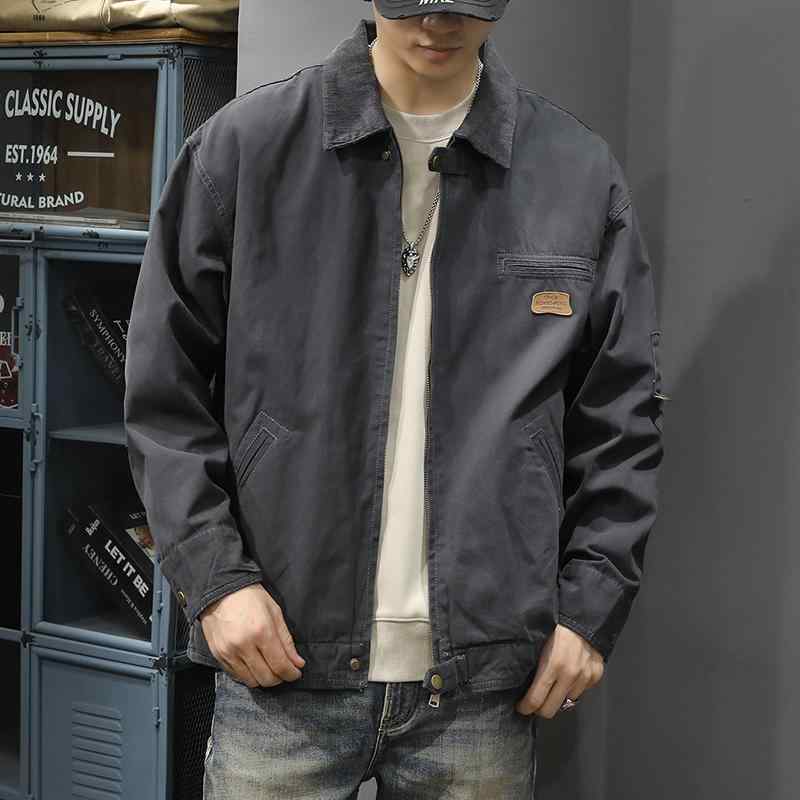 メンズ 服 シンプル ファッション オシャレ 大人 かっこいい 大きいサイズ ストリート 紳士服 春 アメリカン 綿 ジャケット ゆったり カジュアル ワークジャケット