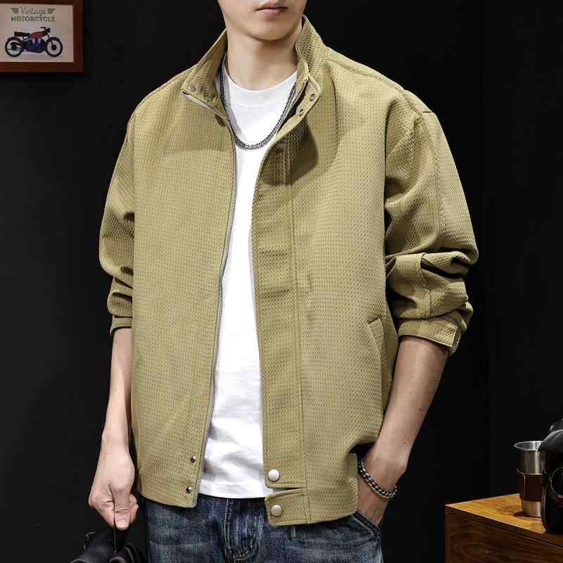 メンズ 服 シンプル ファッション オシャレ 大人 かっこいい 大きいサイズ ストリート 紳士服 ジッパー スタンドカラー ジャケット 薄手 コート 春秋 カジュアル 服 ｜リコット