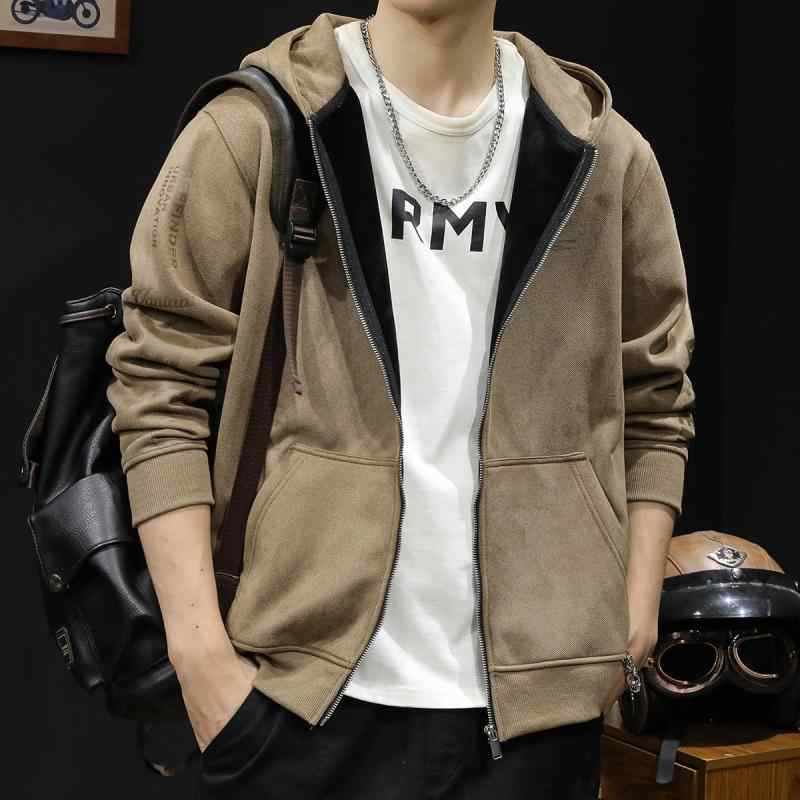 メンズ 服 シンプル ファッション オシャレ 大人 かっこいい 大きいサイズ ストリート 紳士服 ジッパー カーディガン トレーナー フード アメリカン 秋 スポーツ コート |リコット