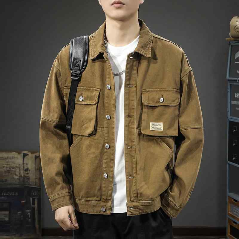 メンズ  服  分かりやすい 流行り物 オシャレ 成年者 かっこいい 馬鹿でかい大きさ 表どおり 成人男性服 秋 アメリカン 甚だしい ジーンズ上衣 アウトドア 遊猟 御召しもの ウォッシュ マルチ 衣嚢 細工物上衣