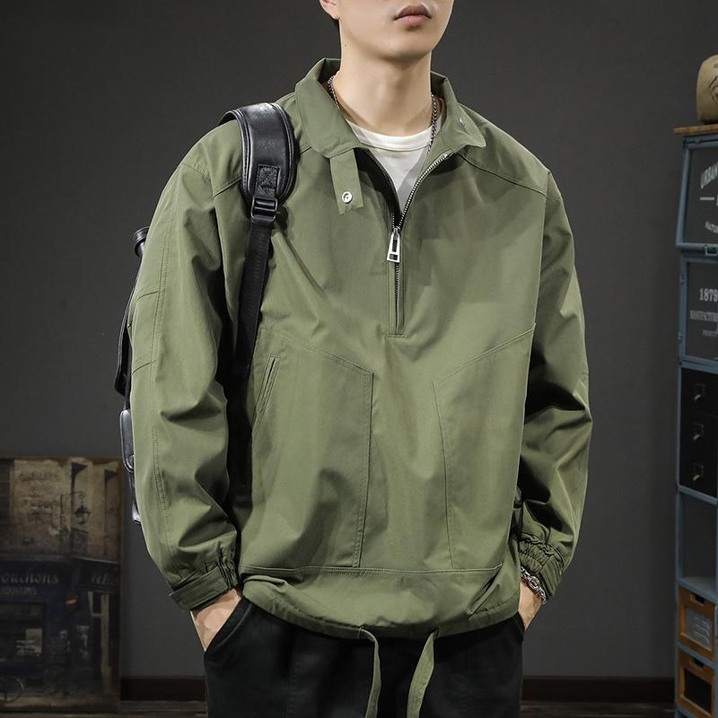 メンズ  服  分かりやすい 流行り物 オシャレ 成年者 かっこいい 途轍も無い大きさ 表どおり 成人男性服 秋 アウトドア 多役立つこと 上衣 お山二分の一 ジップ 細工物上衣