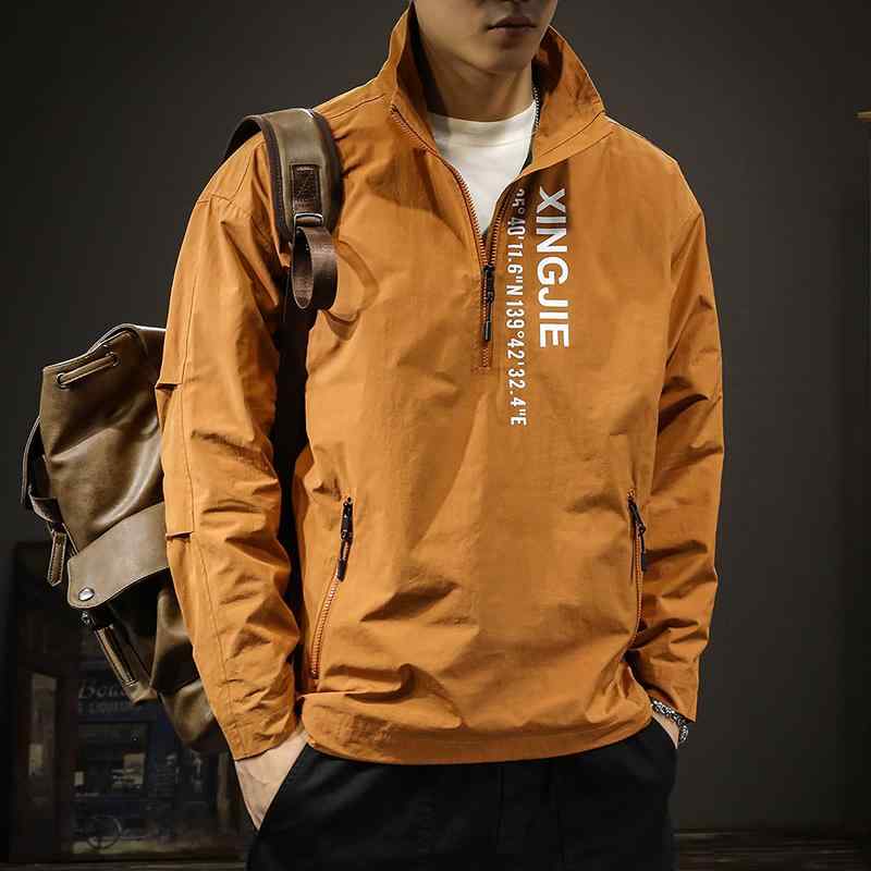 メンズ  服  分かりやすい 流行り物 オシャレ 成年者 かっこいい 途轍も無い大きさ 表どおり 成人男性服 アメリカン流行り物 防風 上衣 ゆったり 秋 お山 アウトドア 役立つこと的 細工物御召しもの