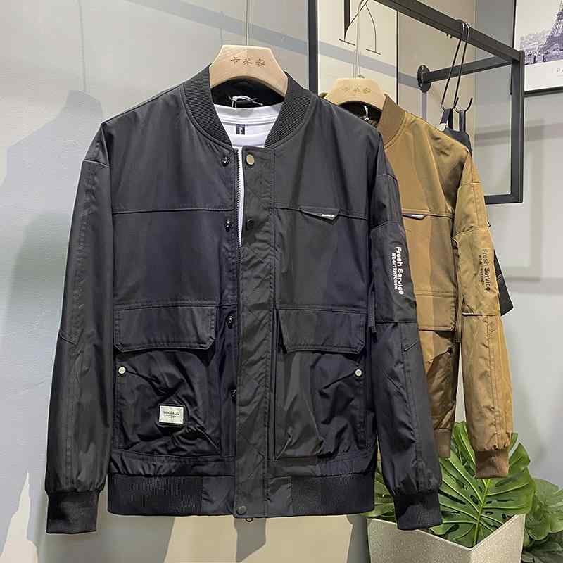 メンズ  服  分かりやすい 流行り物 オシャレ 成年者 かっこいい 馬鹿でかい大きさ 表どおり 成人男性服 秋 アウトドア ベイスボール襟 上衣 アメリカン ハイエンド 心地好い ライダース 上衣