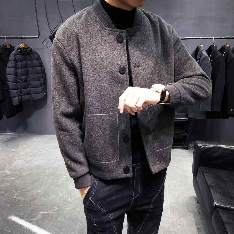 メンズ 服 分かりやすい 流行り物 オシャレ 成年者 かっこいい 途轍も無い大きさ 表どおり 成人男性服 上衣 秋 毛糸 ベースボール襟 トップス