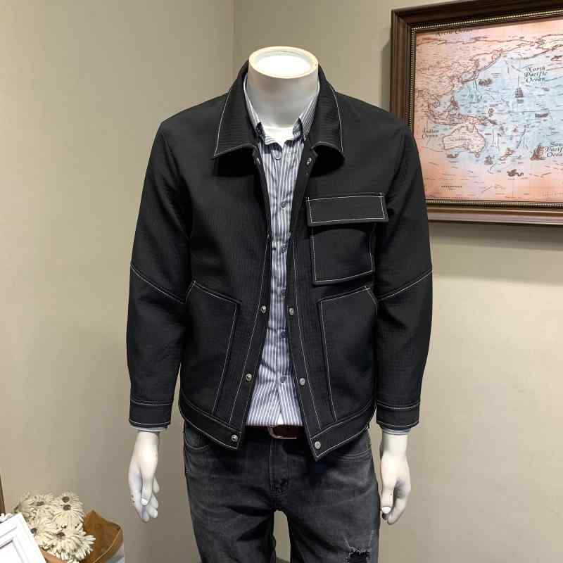 メンズ 服 シンプル ファッション オシャレ 大人 かっこいい 大きいサイズ ストリート 紳士服 トップステッチ ジャケット カジュアル コート