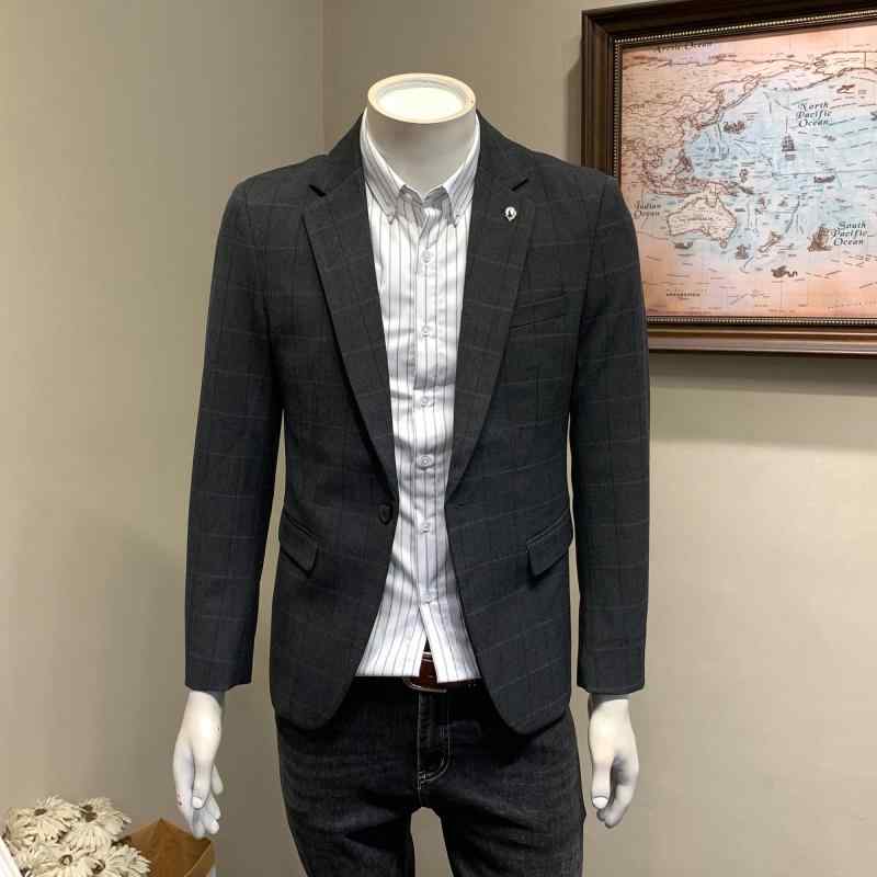 メンズ  服  分かりやすい 流行り物 オシャレ 成年者 かっこいい 馬鹿でかい大きさ 表どおり 成人男性服  照合のしるし柄 背広 か細い 進行掛り 単品 上衣