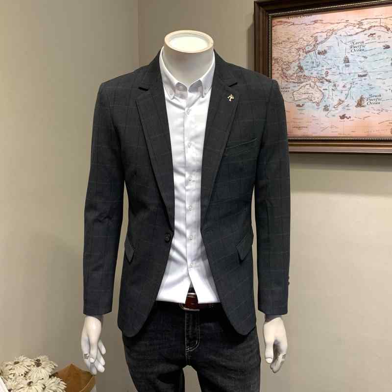 メンズ  服  分かりやすい 流行り物 オシャレ 成年者 かっこいい 馬鹿でかい大きさ 表どおり 成人男性服  照合のしるし柄 背広 か細い 進行掛り 上衣