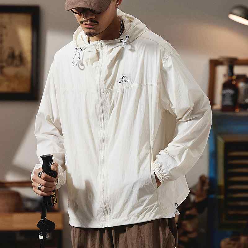メンズ 服 シンプル ファッション オシャレ 大人 かっこいい 大きいサイズ ストリート 紳士服 冷感 日焼け防止 服 ハイエンド アイス 夏 釣り フード ジャケット