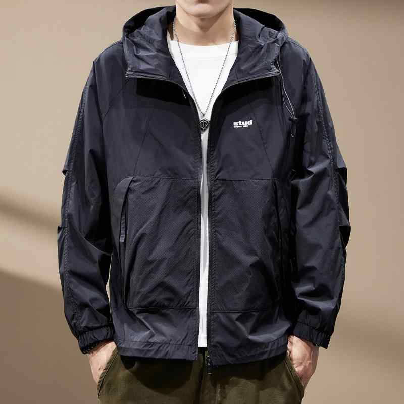 メンズ  服  分かりやすい 流行り物 オシャレ 成年者 かっこいい 途轍も無い大いさ 表どおり 成人男性服 ハイエンド 冷感 軽 通気性 UPF 50 日焼押しとどめる 服 夏 抗UV ボンネット 心地好い 速乾 上衣 その他-メンズファッション