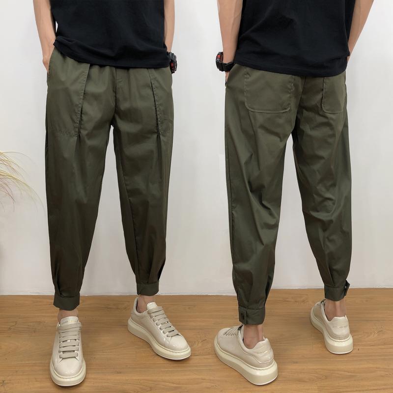 メンズ 服 シンプル ファッション オシャレ 大人 かっこいい 大きいサイズ ストリート 紳士服 カジュアル パンツ ズボン ミリタリーグリーン ワイド レッグ