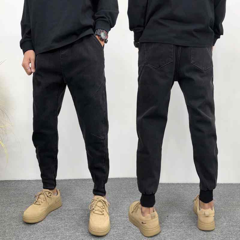 メンズ 服 シンプル ファッション オシャレ 大人 かっこいい 大きいサイズ ストリート 紳士服 ジーンズ 春秋 ブラック カジュアル 九分丈 パンツ ウォッシュド ズボン