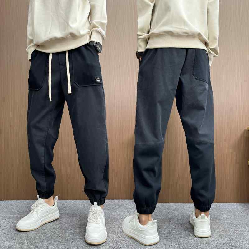 メンズ  服  分かりやすい 流行り物 オシャレ 成年者 かっこいい 大層らしい大きさ 表どおり 成人男性服 心地よい ズボン下 秋 ハイエンド 色つや 立ちはだかる 黒 ズボン