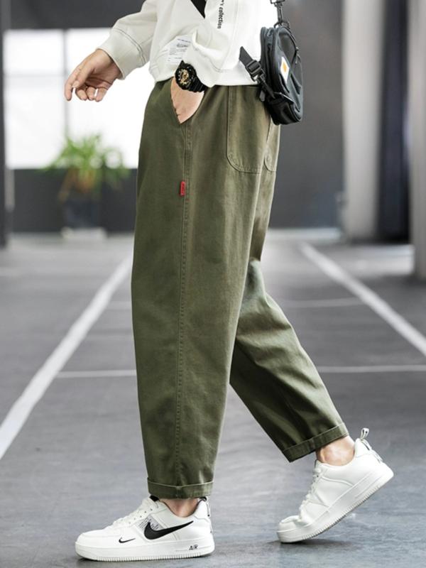 メンズ 服 シンプル ファッション オシャレ 大人 かっこいい 大きいサイズ ストリート 紳士服 黒 パンツ 秋 ストレート カジュアル