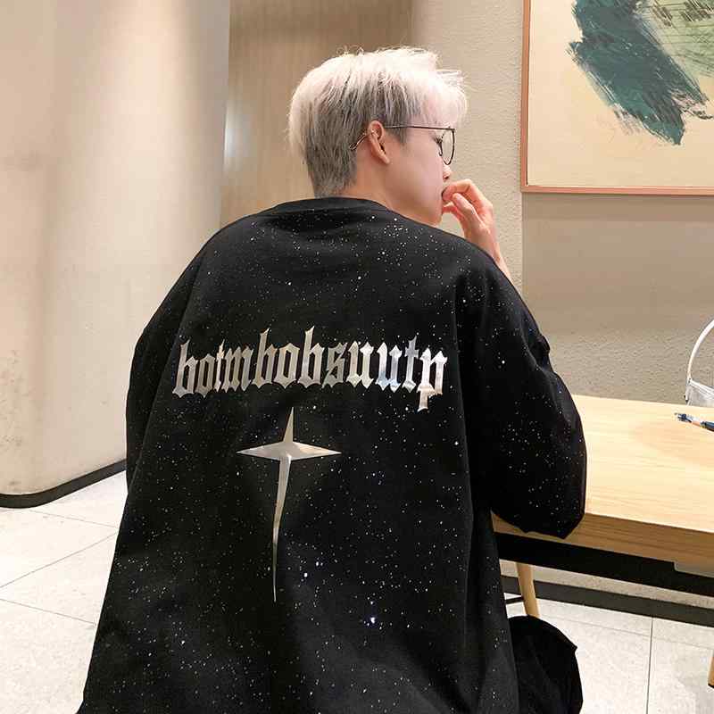 メンズ 服 シンプル ファッション オシャレ 大人 かっこいい 大きいサイズ ストリート 紳士服 星空 半袖 T シャツ 夏服