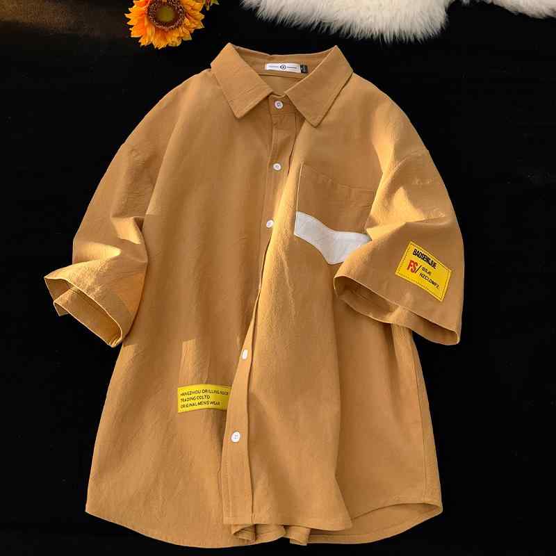 メンズ  服  分かりやすい 流行り物 オシャレ 成年者 かっこいい 気が大きい大きさ 表どおり 成人男性服 付け札 プルオーバー 半袖 夏ゆったり ドレープ 心地よい