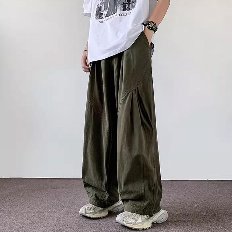 メンズ 服 シンプル ファッション オシャレ 大人 かっこいい 大きいサイズ ストリート 紳士服 バックル ミリタリー グリーン 夏 薄手 カーゴパンツ