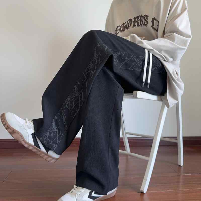 メンズ 服 シンプル ファッション オシャレ 大人 かっこいい 大きいサイズ ストリート 紳士服 秋 コーデュロイパンツ アメリカン ストレート レッグ スウェットパンツ ハイエンド カジュアル パンツ