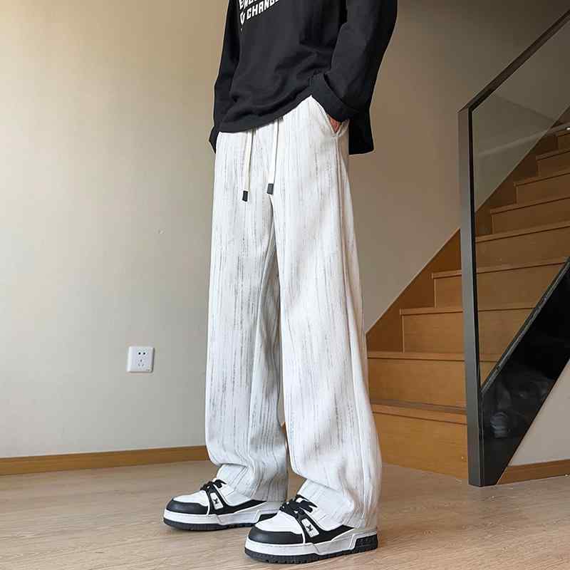 メンズ 服 シンプル ファッション オシャレ 大人 かっこいい 大きいサイズ ストリート 紳士服 タイダイ柄 ヘビースウェット パンツ ドレープ ワイド レッグ カジュアル ストレート アメリカン スポーツ