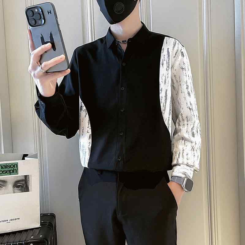 メンズ 服 シンプル ファッション オシャレ 大人 かっこいい 大きいサイズ ストリート 紳士服 シャツ 長袖 秋 カジュアル
