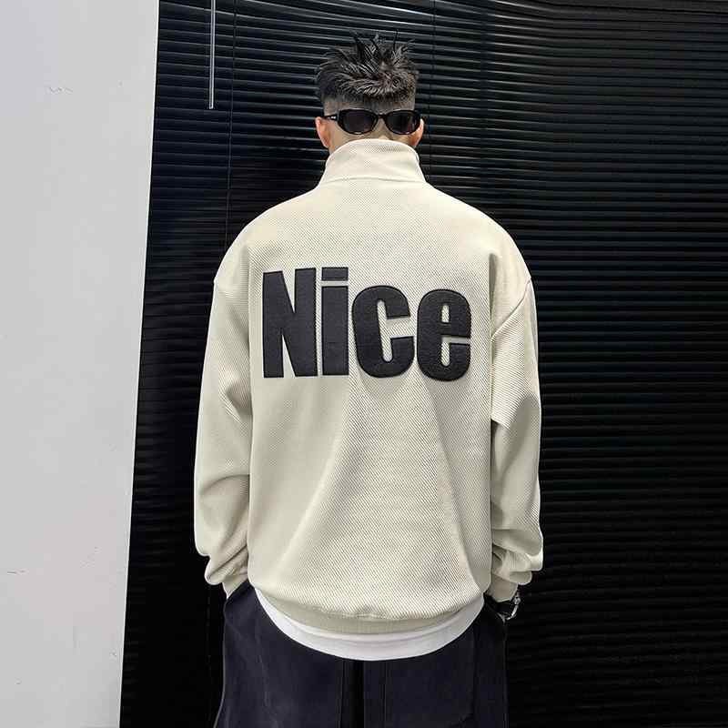 メンズ 服 分かりやすい 流行り物 オシャレ 成年者 かっこいい 途轍も無い大きさ 表どおり 成人男性服 照明ランプ色合い トレーナー 春 秋 朦々たる アメリカン 水茎の跡 心地よい ツイル 上衣