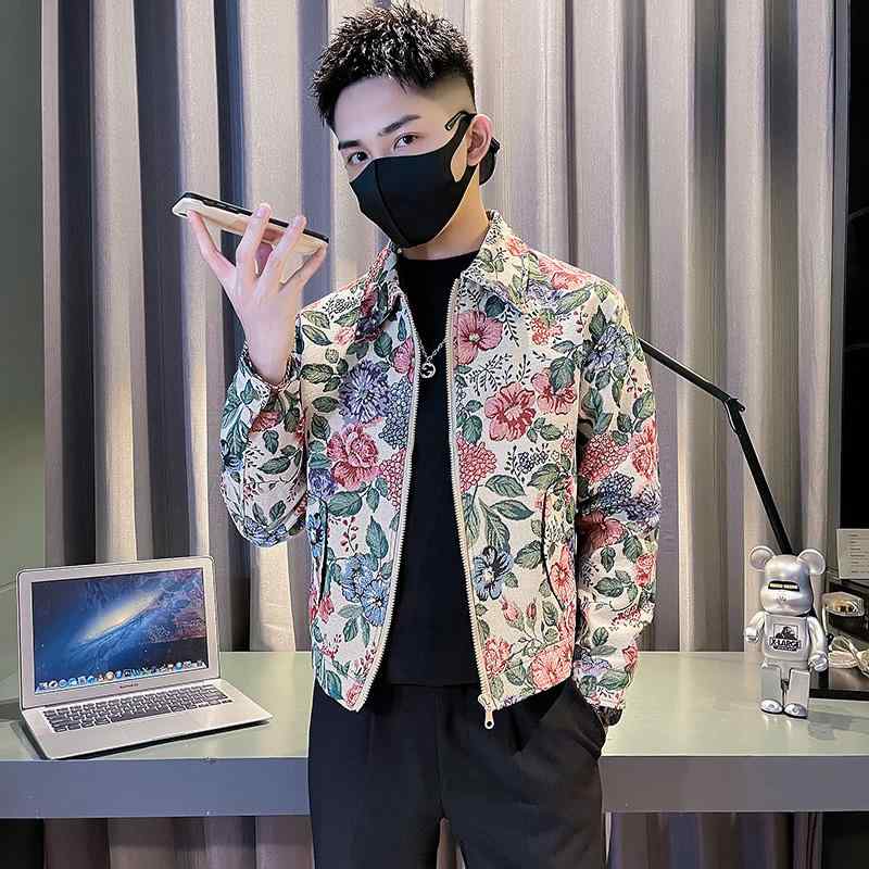メンズ 服 シンプル ファッション オシャレ 大人 かっこいい 大きいサイズ ストリート 紳士服 カラフル ジャケット カジュアル プリント 春秋 トップス ジャケット