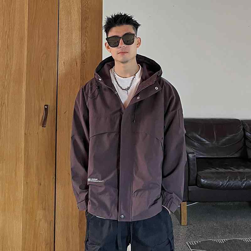 メンズ 服 分かりやすい 流行り物 オシャレ 成年者 かっこいい 気が大きい大きさ 表どおり 成人男性服 上衣 春 秋 防風 アウトドア 運動競技 余暇 ボンネット アメリカン
