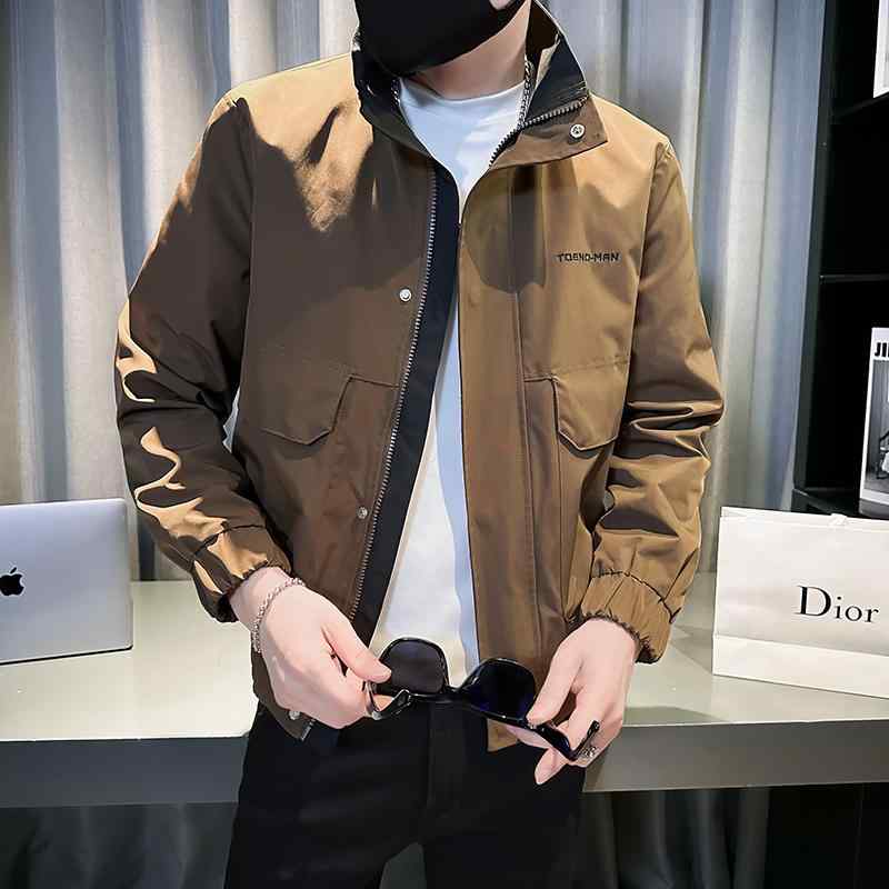 メンズ  服  分かりやすい 流行り物 オシャレ 成年者 かっこいい 気が大きい大きさ 表どおり 成人男性服  ベイスボール襟 上衣 流行り物 編み目