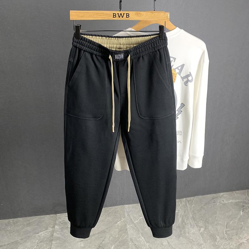 メンズ  服  分かりやすい 流行り物 オシャレ 成年者 かっこいい 馬鹿でかい大きさ 表どおり 成人男性服 夏 黒 心地好い ズボン下 薄っぺら ズボン スウェットパンツ 表どおり 運動競技