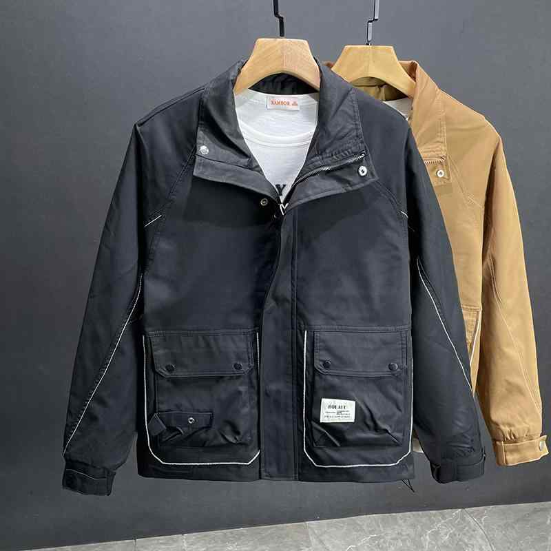 メンズ  服  分かりやすい 流行り物 オシャレ 成年者 かっこいい 馬鹿でかい大きさ 表どおり 成人男性服 黒 細工物上衣 秋 照明ランプ色つや 心地好い トップス 上衣