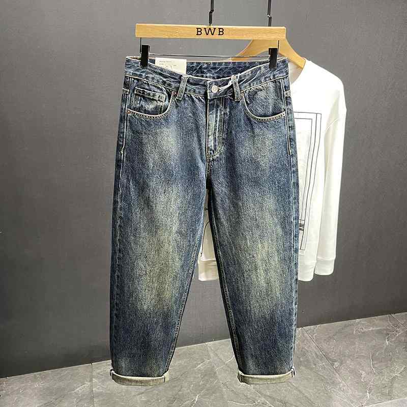 メンズ  服  分かりやすい 流行り物 オシャレ 成年者 かっこいい 馬鹿でかい大きさ 表どおり 成人男性服 レトロ 青み デニム 秋 引っ切り無い 広々とした レッグ ズボン下 アメリカン 表どおり ズボン下