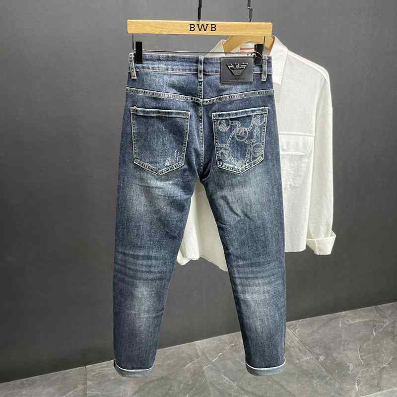 メンズ  服  分かりやすい 流行り物 オシャレ 成年者 かっこいい 馬鹿でかい大きさ 表どおり 成人男性服 青み デニム か細い相応う 秋 ズボン アメリカン 表どおり ウォッシュ 伸ばすこと ズボン下