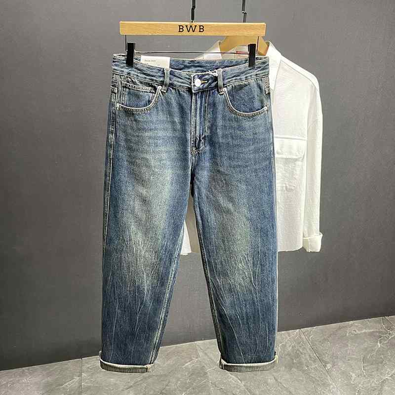 メンズ  服  分かりやすい 流行り物 オシャレ 成年者 かっこいい 馬鹿でかい大きさ 表どおり 成人男性服 アメリカン 表どおり デニム 秋 引っ切り無い 広々とした レッグ ズボン下 心地好い 綿織物ズボン下