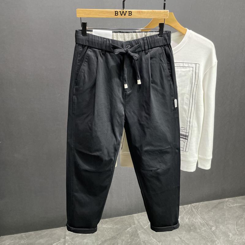 メンズ  服  分かりやすい 流行り物 オシャレ 成年者 かっこいい 馬鹿でかい大きさ 表どおり 成人男性服 秋 黒 心地好い ズボン下 ゆったり 引っ切り無い 伸ばすこと ズボン下