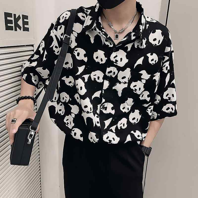 メンズ 服 シンプル ファッション オシャレ 大人 かっこいい 大きいサイズ ストリート 紳士服 シャツ 夏 薄手 袖 トップス