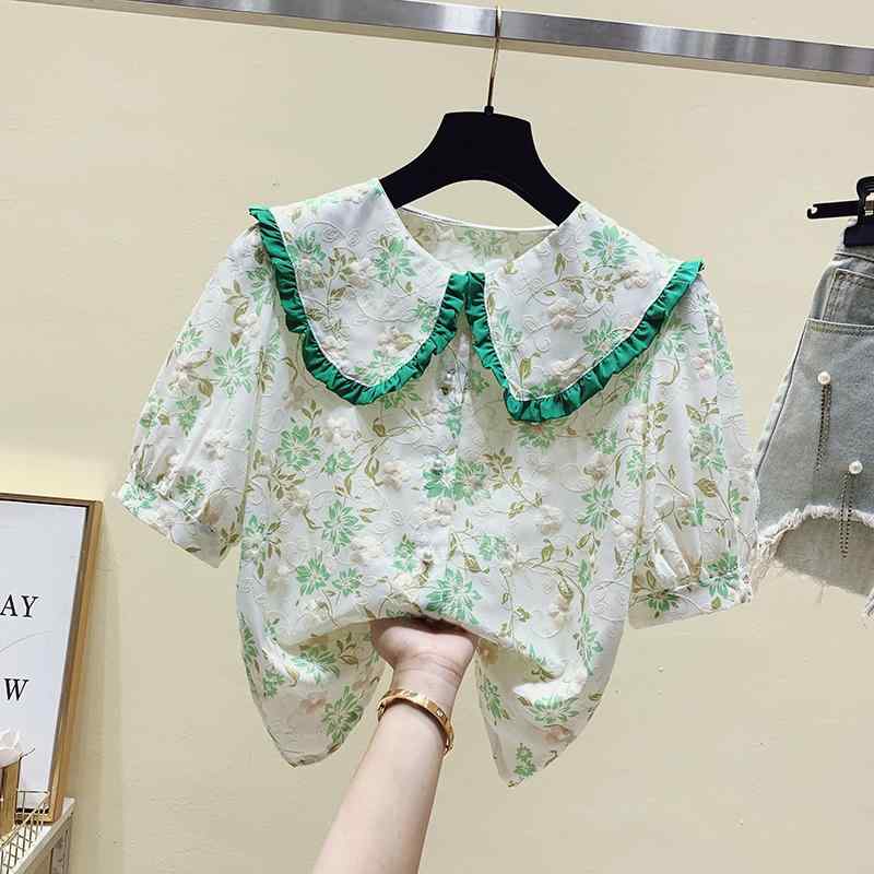 レディース ファッション 服 オシャレ カワイイ シンプル 大人カワイイ 大きいサイズ スタイリッシュ 半袖 秋 花柄 シャツ トップス
