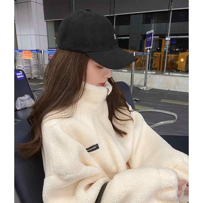 レディース ファッション 服 オシャレ カワイイ シンプル 大人カワイイ 大きいサイズ スタイル ラムウール ストリート ジャケット 秋 白 ベルベット スウェット シャツ シック｜リコット