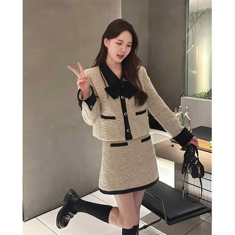 レディース 流行り物 服 オシャレ カワイイ  分かりやすい 成年者カワイイ 惜しみ無い大いさ  秋 ハイエンド 杏 トップス スコート 背広 レディースファッション-その他