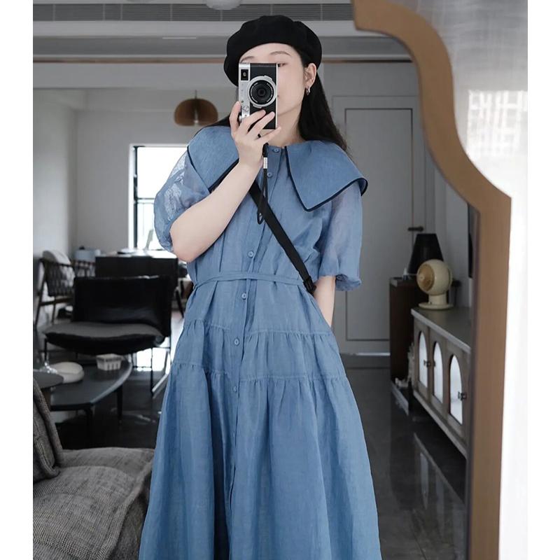 レディース 流行り物 服 オシャレ カワイイ  分かりやすい 成年者カワイイ 惜しみ無い大いさ  秋 フレンチ心地よい 青色 色合い スピード競技膨れ上がる お召しもの ハイエンド 今めかしい スコート その他-レディースファッション