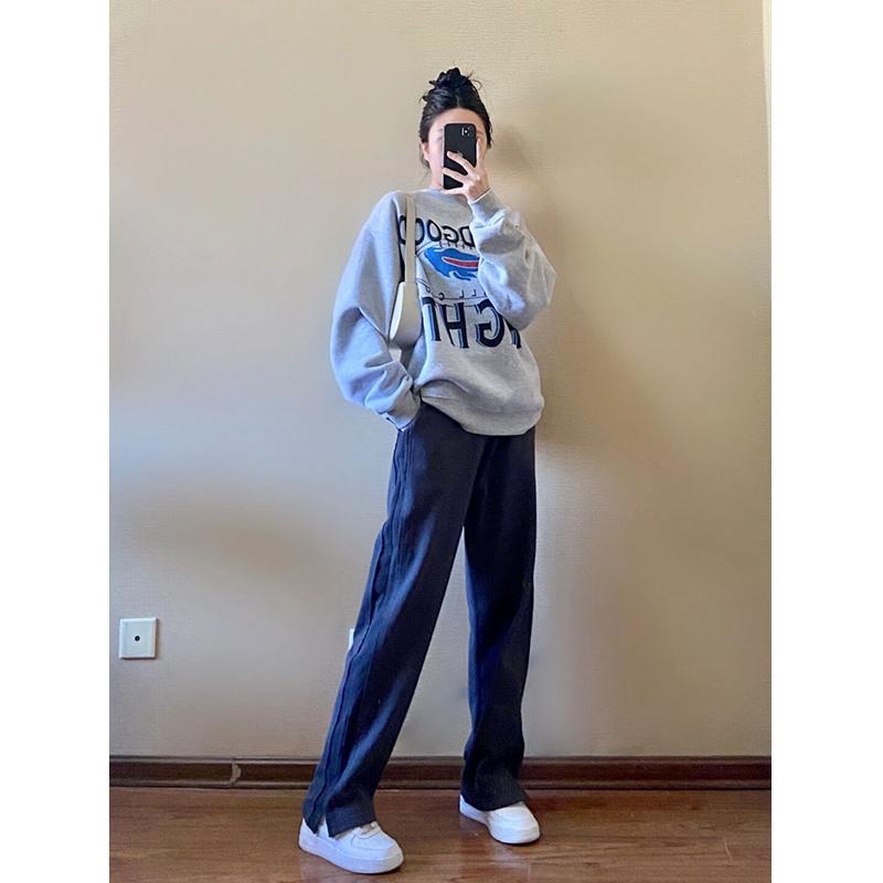 レディース 流行り物 服 オシャレ カワイイ  分かりやすい 成年者カワイイ 気が大きい大きさ  秋服 分科大学 心地よい 背広 韓国 表現スタイル 表どおり スウェーター ズボン下 仕掛ける