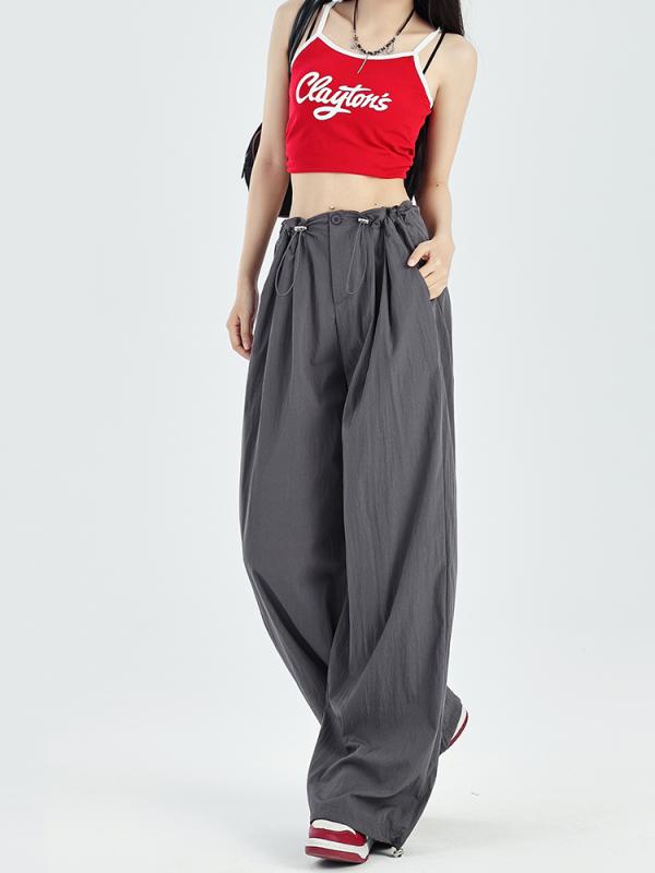 レディース ファッション 服 オシャレ カワイイ シンプル 大人カワイイ 大きいサイズ ガール 秋 薄手 ハイウエスト ワイド レッグ 速乾 スポーツ パンツ 14,100円