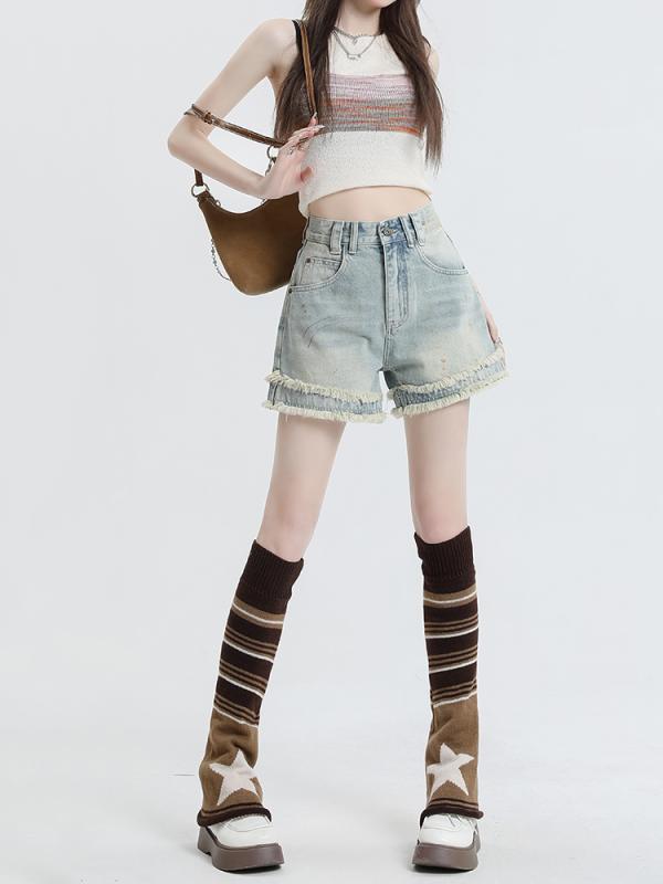 レディース ファッション 服 オシャレ カワイイ シンプル 大人カワイイ 大きいサイズ ロー エッジ デニム パンツ 秋 ガールズ ハイウエスト ウォッシュ カジュアル パンツ
