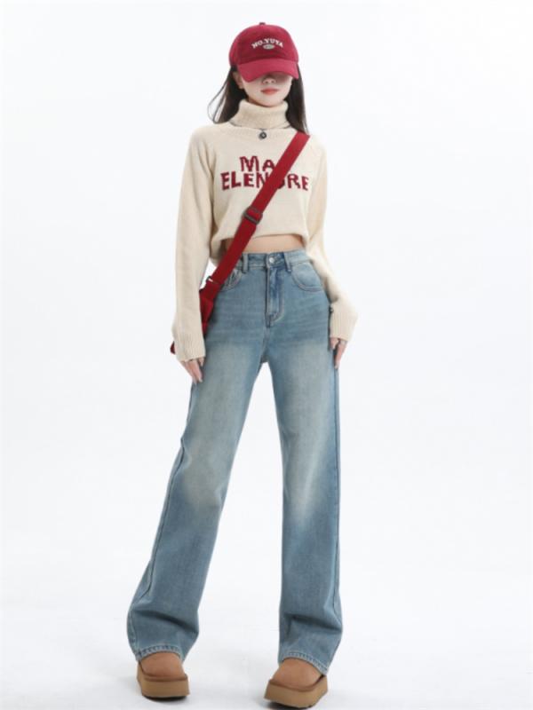 レディース 流行り物 服 オシャレ カワイイ  分かりやすい 成年者カワイイ 馬鹿でかい大きさ   青み デニム 烏兎 ご機嫌酉の方角 広々とした レッグ ズボン下