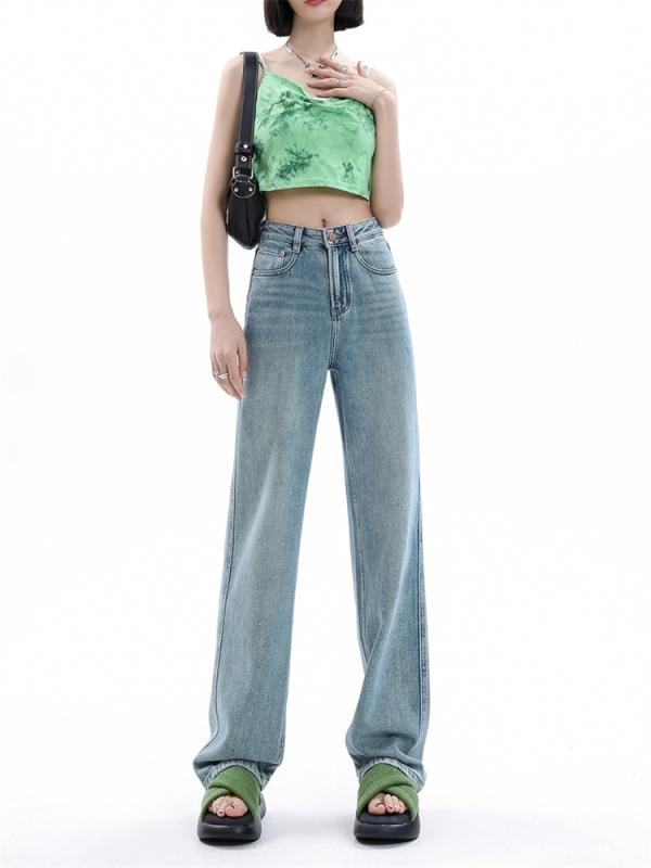 レディース 流行り物 服 オシャレ カワイイ  分かりやすい 成年者カワイイ 馬鹿でかい大きさ   広々とした レッグ デニム ご機嫌酉の方角 か細い 引っ切り無い