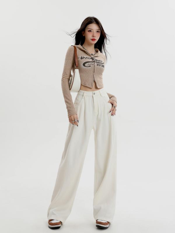 レディース 流行り物 服 オシャレ カワイイ  分かりやすい 成年者カワイイ 馬鹿でかい大きさ   ご機嫌酉の方角 広々とした レッグ デニム 筋目 製作 か細い 引っ切り無い ロング ズボン下