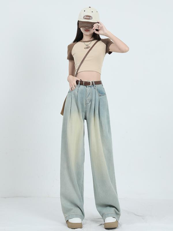 レディース 流行り物 服 オシャレ カワイイ  分かりやすい 成年者カワイイ 気が大きい大きさ   広広とした レッグ デニム 御機嫌酉の方角 御姉さん ズボン下
