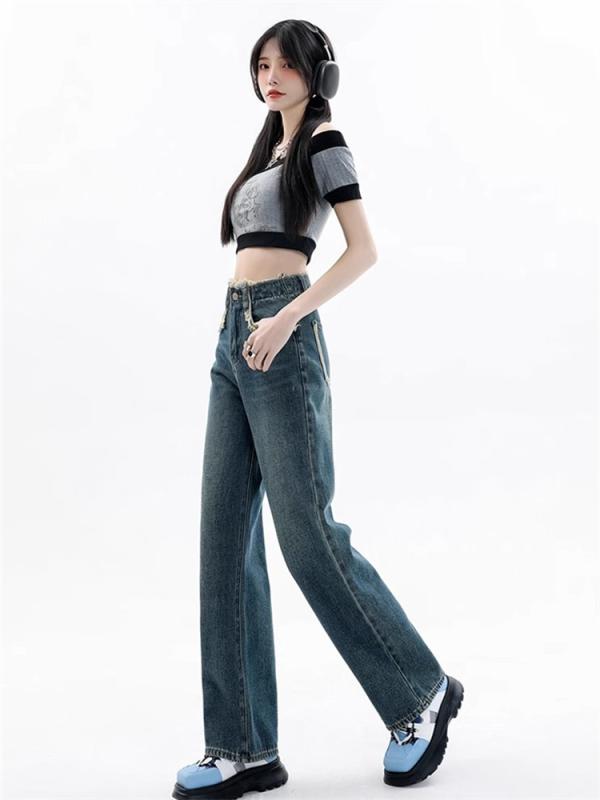 レディース 流行り物 服 オシャレ カワイイ  分かりやすい 成年者カワイイ 馬鹿でかい大きさ   青み 置き目 外辺部 引っ切り無い ズボン下 ご機嫌酉の方角 か細い うしろ帯 ナロー 広々とした レッグ 春