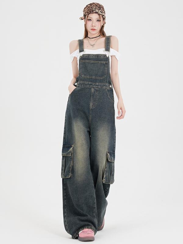 レディース ファッション 服 オシャレ カワイイ シンプル 大人カワイイ 大きいサイズ ウォッシュド ワークウェア デニム 秋 スリム ワイド レッグ パンツ