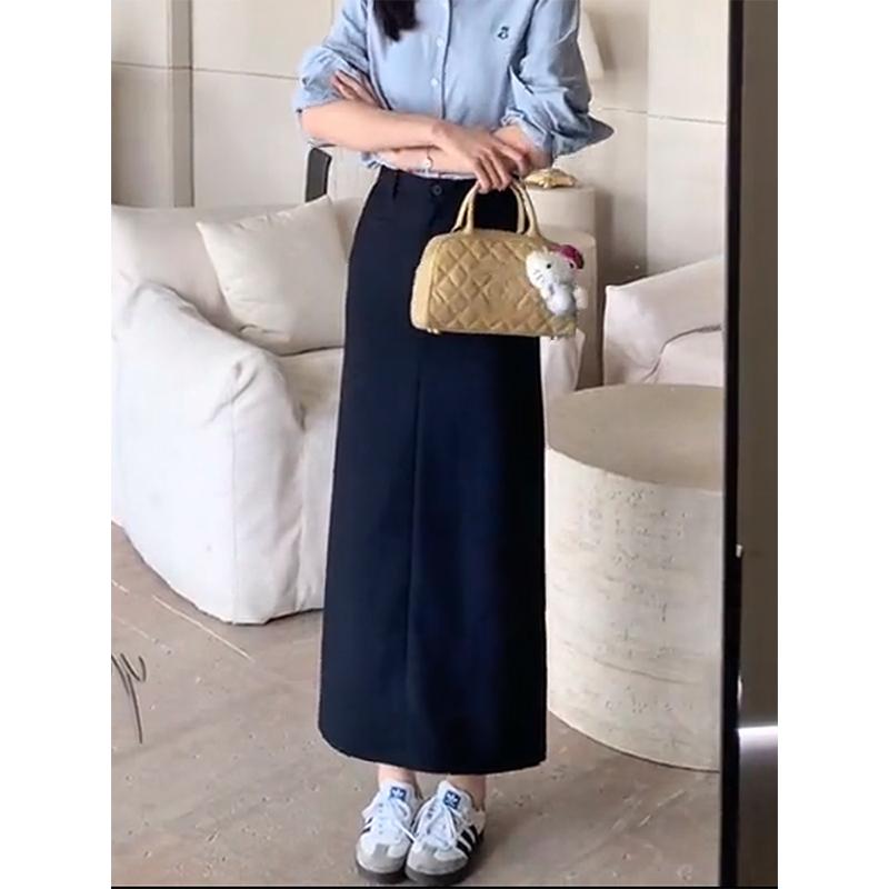 レディース ファッション 服 オシャレ カワイイ シンプル 大人カワイイ 大きいサイズ 通勤 シンプル ハイウエスト ストレート スーツ スカート 秋 スリム ミドル丈