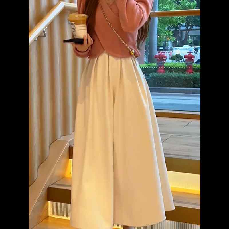レディース ファッション 服 オシャレ カワイイ シンプル 大人カワイイ 大きいサイズ ホワイト ハイウエスト ロング スカート 秋 ヒップ カバー カジュアル Aライン