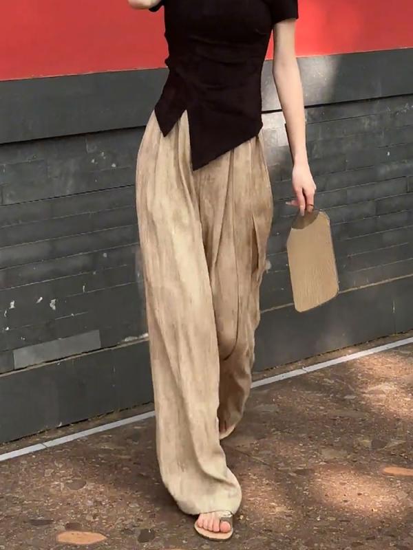 レディース 流行り物 服 オシャレ カワイイ  分かりやすい 成年者カワイイ 気が大きい大きさ  アメリカン 筋目 風合い 伸ばすこと 酉の方角 冷やりとした ズボン下 広広とした レッグ ロング ズボン下心地よい
